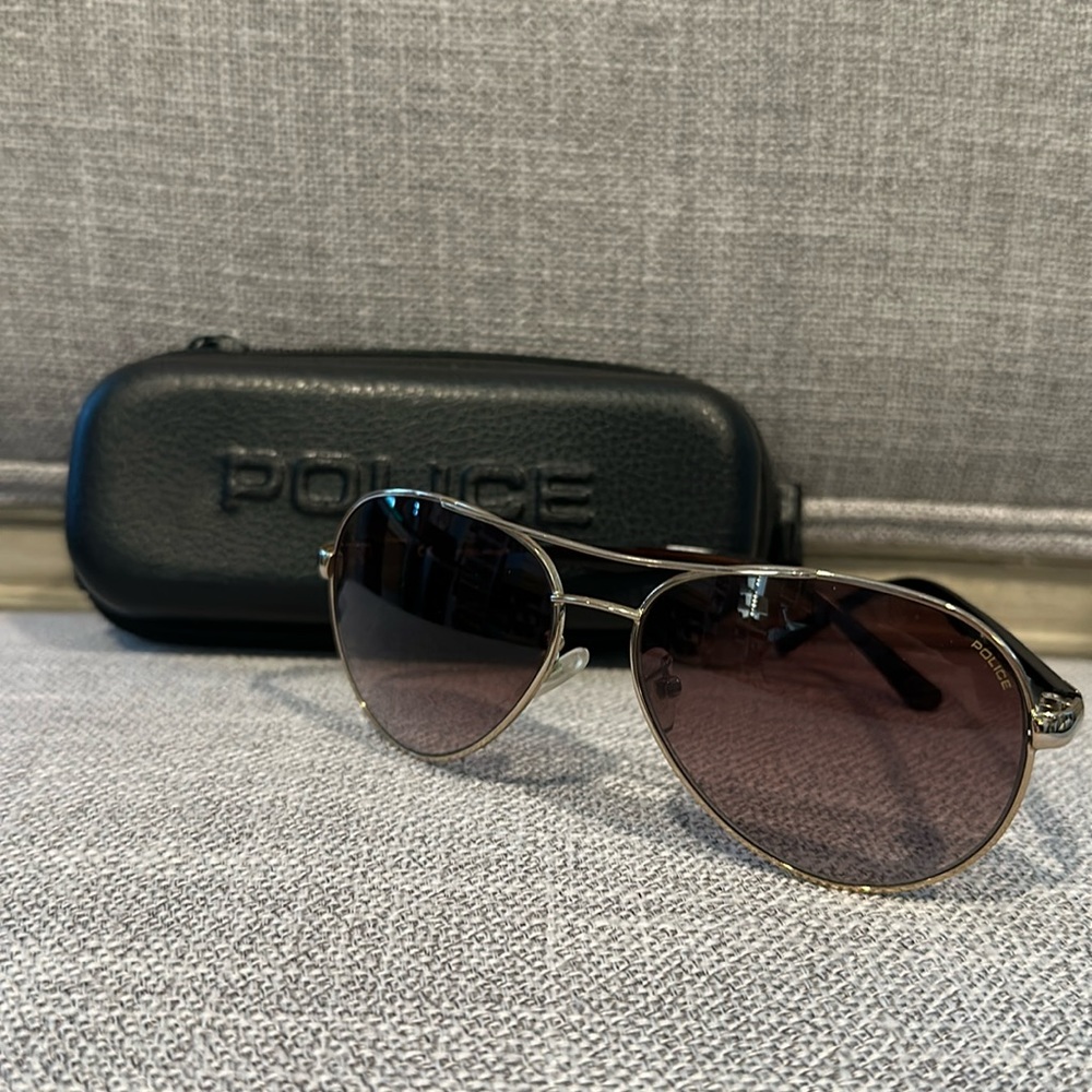 Police sunglasses - aviator S8640-59/14 . Brown/ golden frame